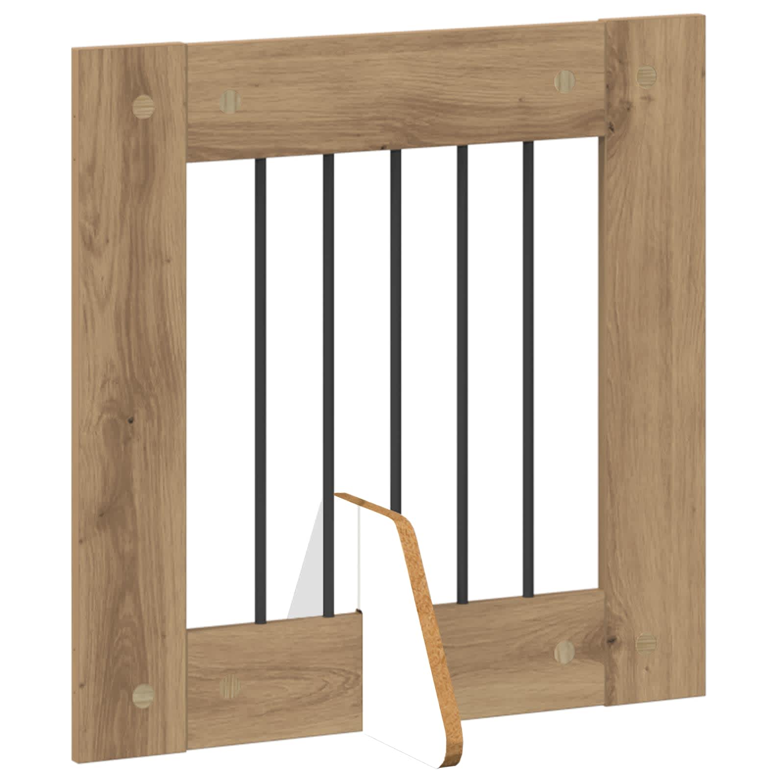 Klappbares Hundetor mit Ständern 6 pcs Artisan-Eiche 362 cm