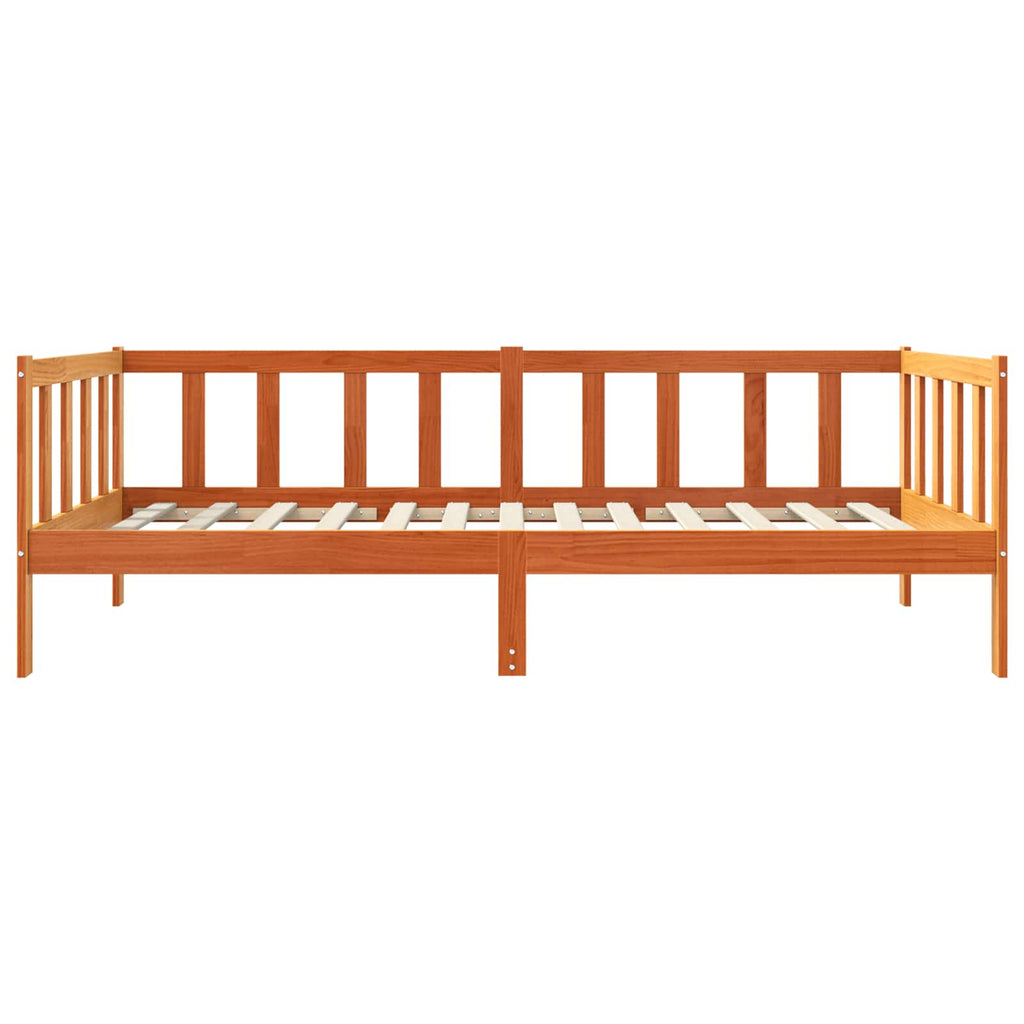 Bettrahmen Wachsbraun 90 x 190 cm Massives Kiefernholz