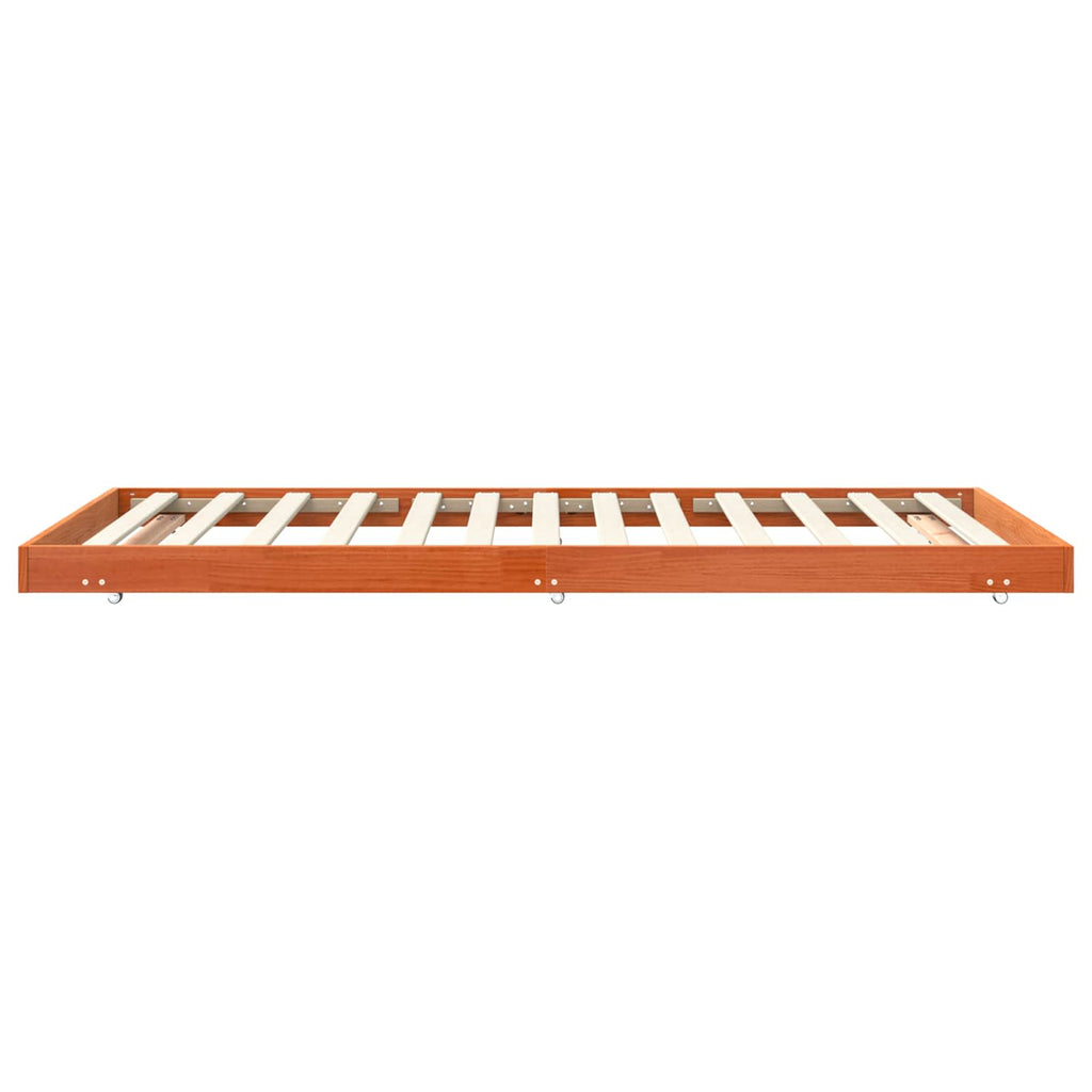 Bettrahmen Wachsbraun 80 x 200 cm Massives Kiefernholz