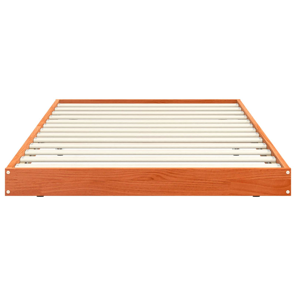 Bettrahmen Wachsbraun 90 x 190 cm Massives Kiefernholz