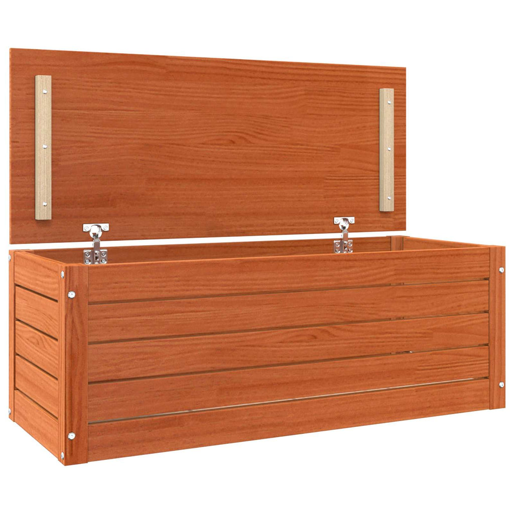 Aufbewahrungsbox mit Speicher Wachsbraun 89 x 36,5 x 33 cm