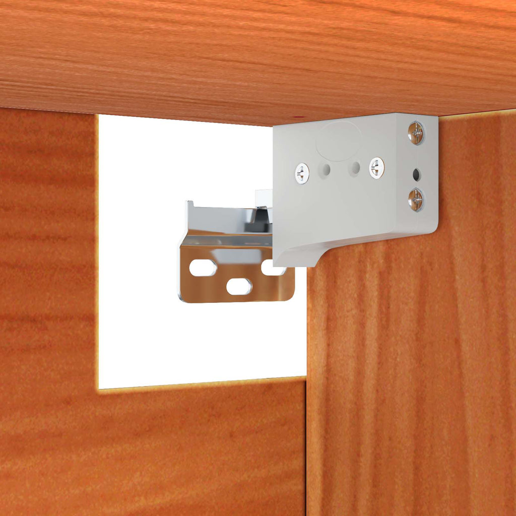 Wandschrank mit Regal mit Tür 2 pcs Wachsbraun 80 x 30 x 35 cm