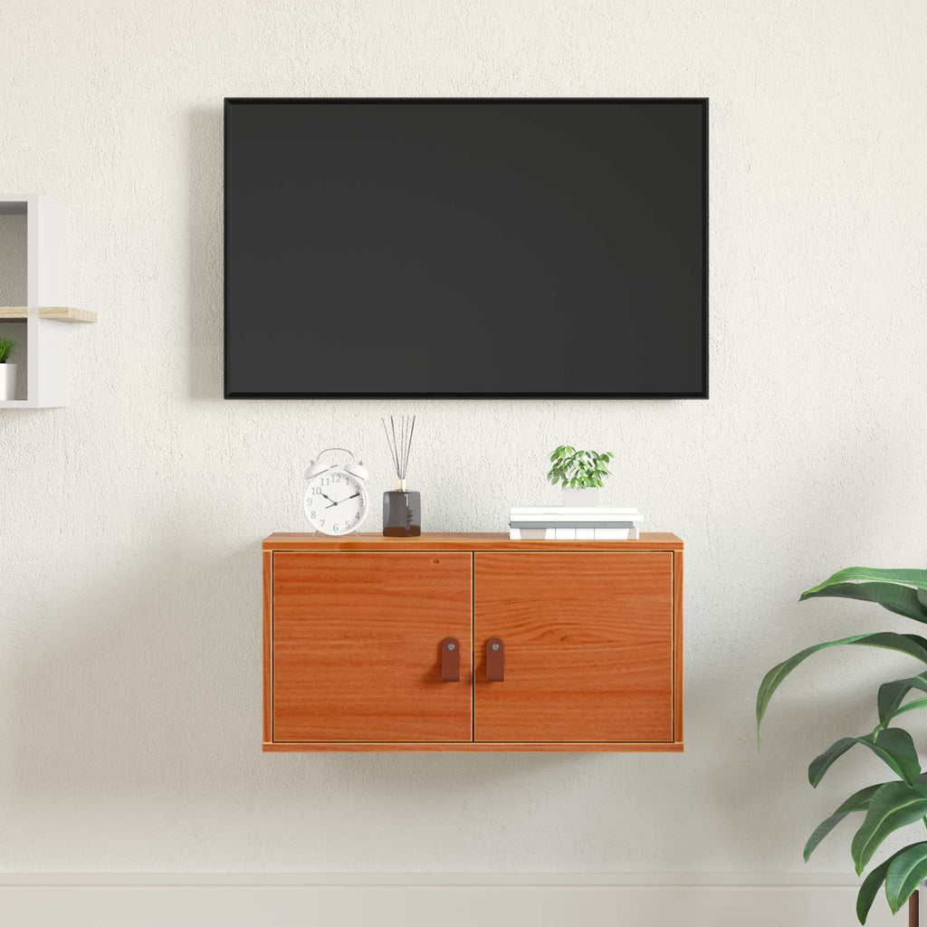 Wandschrank Wachsbraun 60 x 30 x 30 cm Massives Kiefernholz