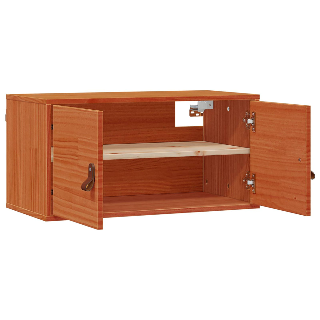 Wandschrank Wachsbraun 60 x 30 x 30 cm Massives Kiefernholz