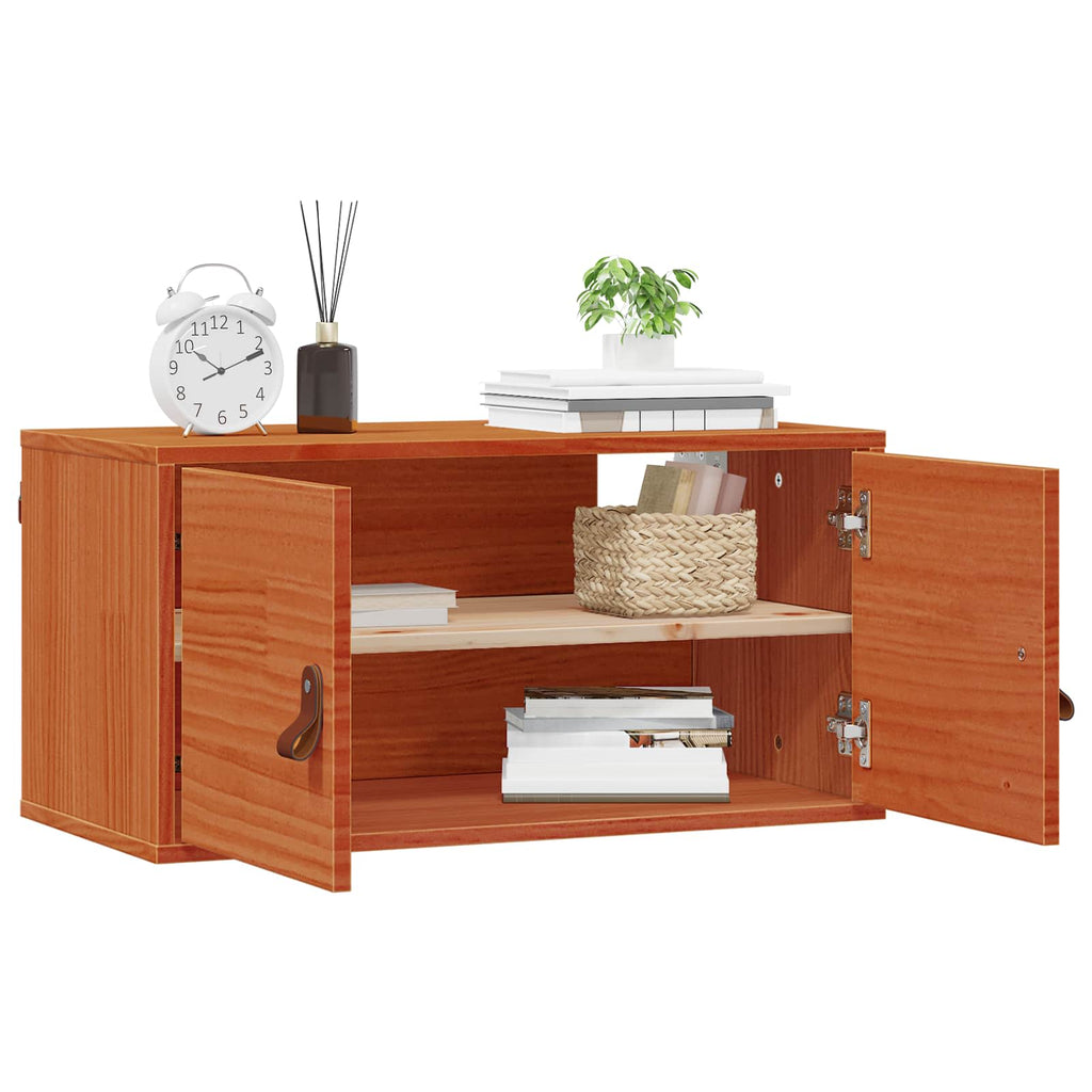 Wandschrank Wachsbraun 60 x 30 x 30 cm Massives Kiefernholz