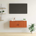 Wandschrank Wachsbraun 80 x 30 x 30 cm Massives Kiefernholz