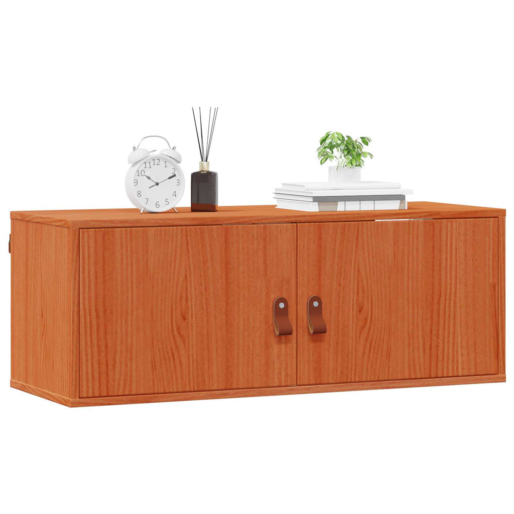 Wandschrank Wachsbraun 80 x 30 x 30 cm Massives Kiefernholz
