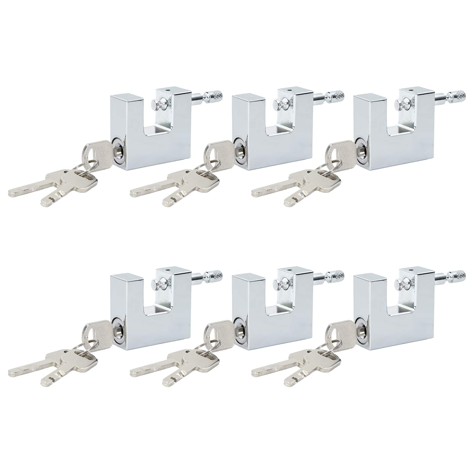 Vorhängeschloss 6 pcs Silber Stahl