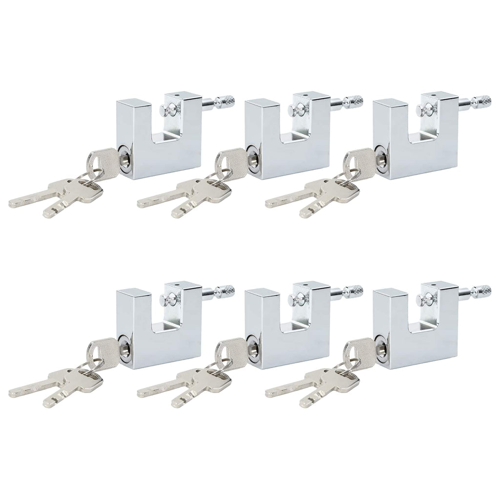 Vorhängeschloss 6 pcs Silber Stahl
