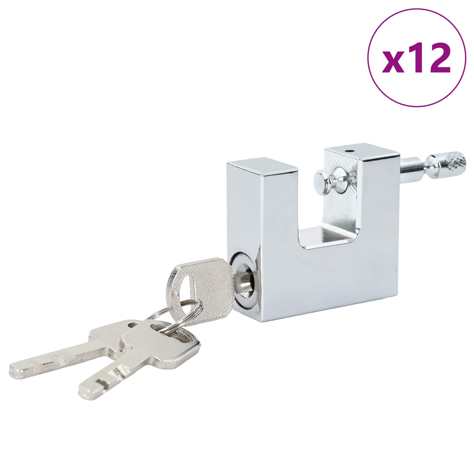 Vorhängeschloss 12 pcs Silber Stahl
