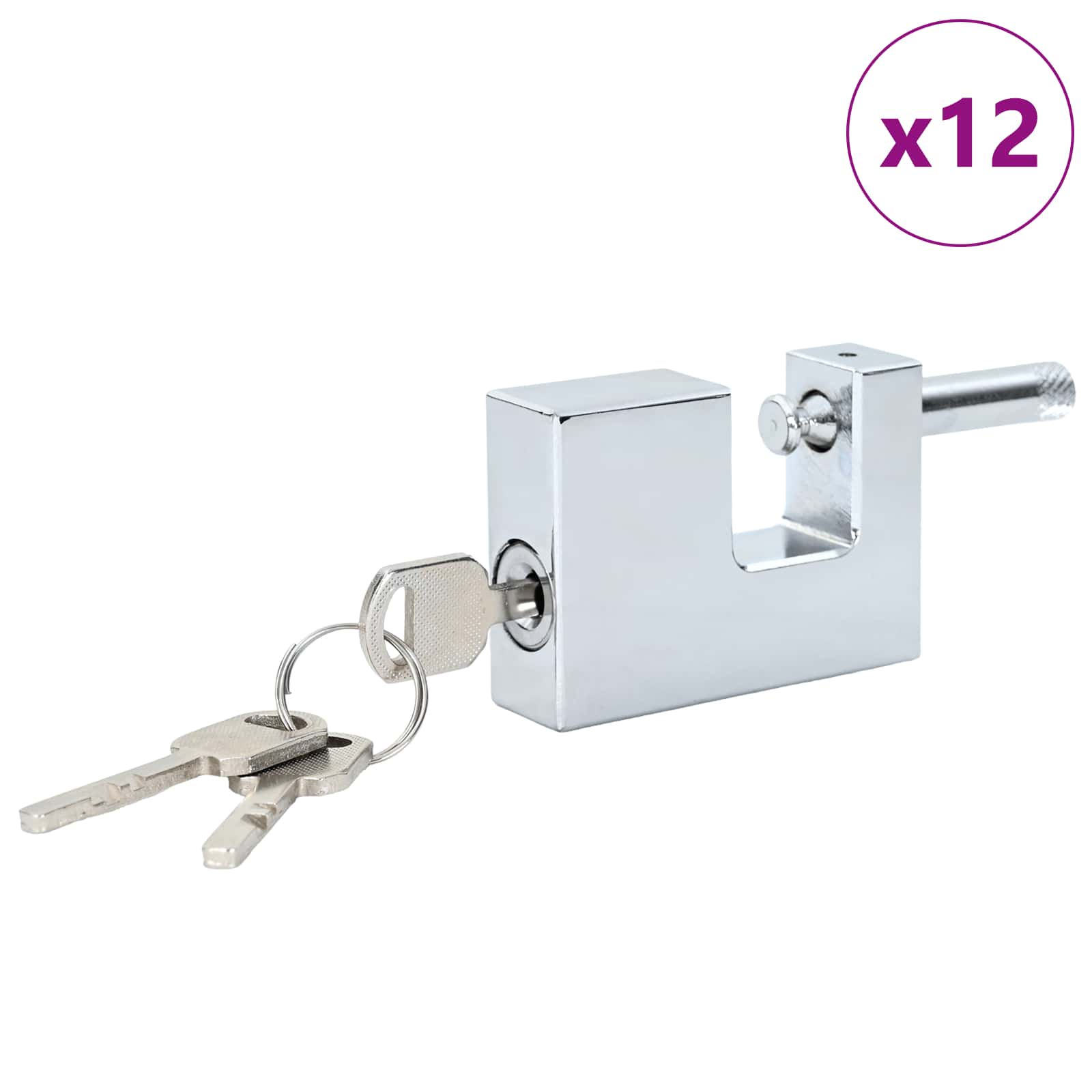 Vorhängeschloss 12 pcs Silber Stahl