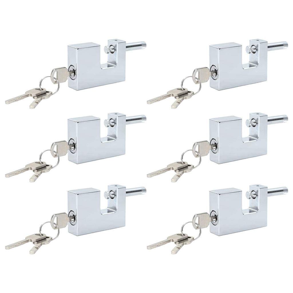Vorhängeschloss 6 pcs Silber Stahl