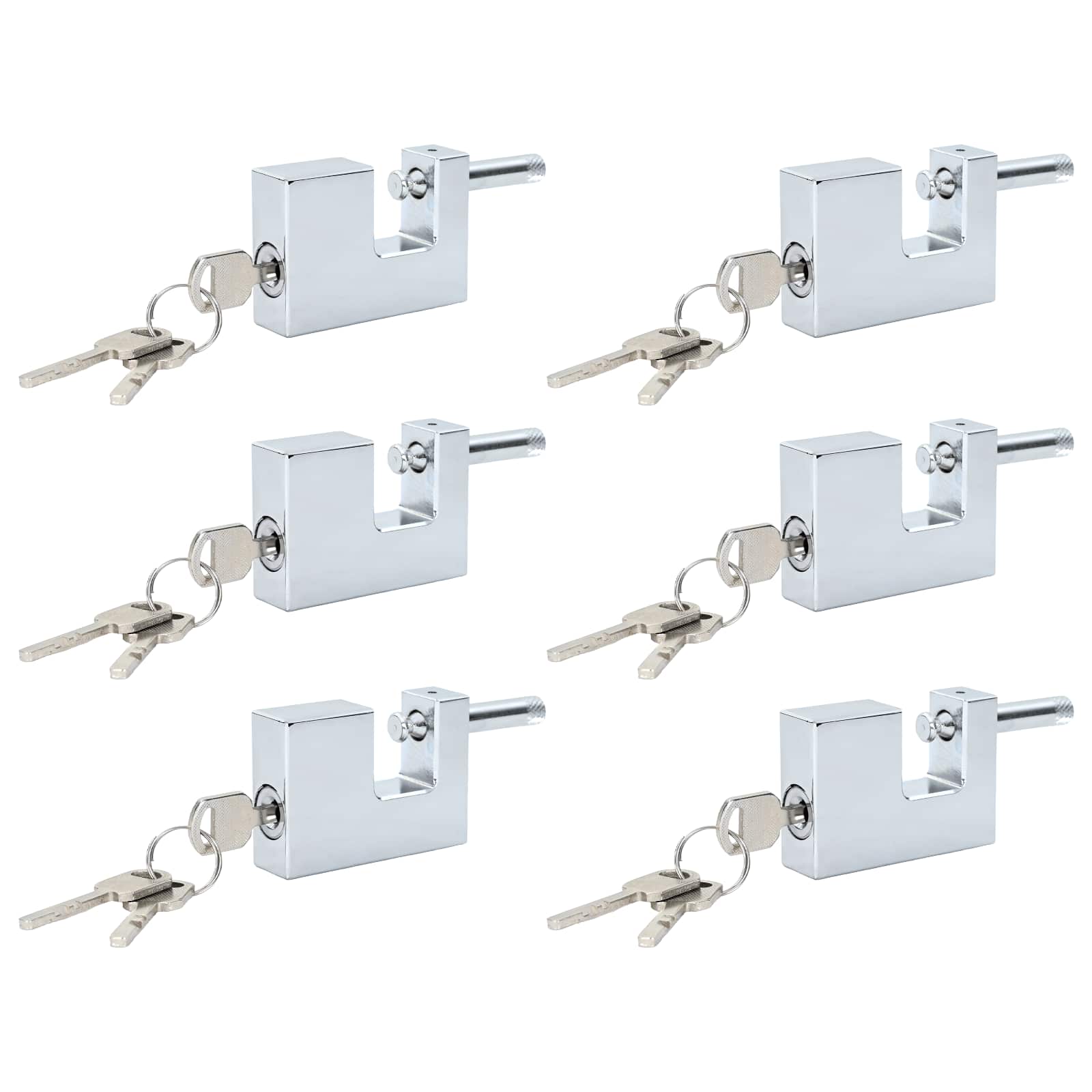 Vorhängeschloss 6 pcs Silber Stahl