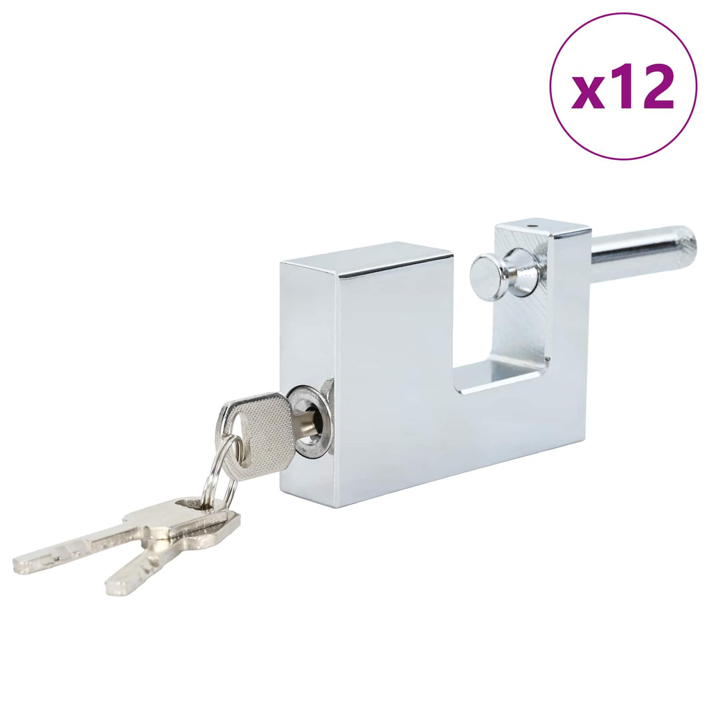 Vorhängeschloss 12 pcs Silber Stahl