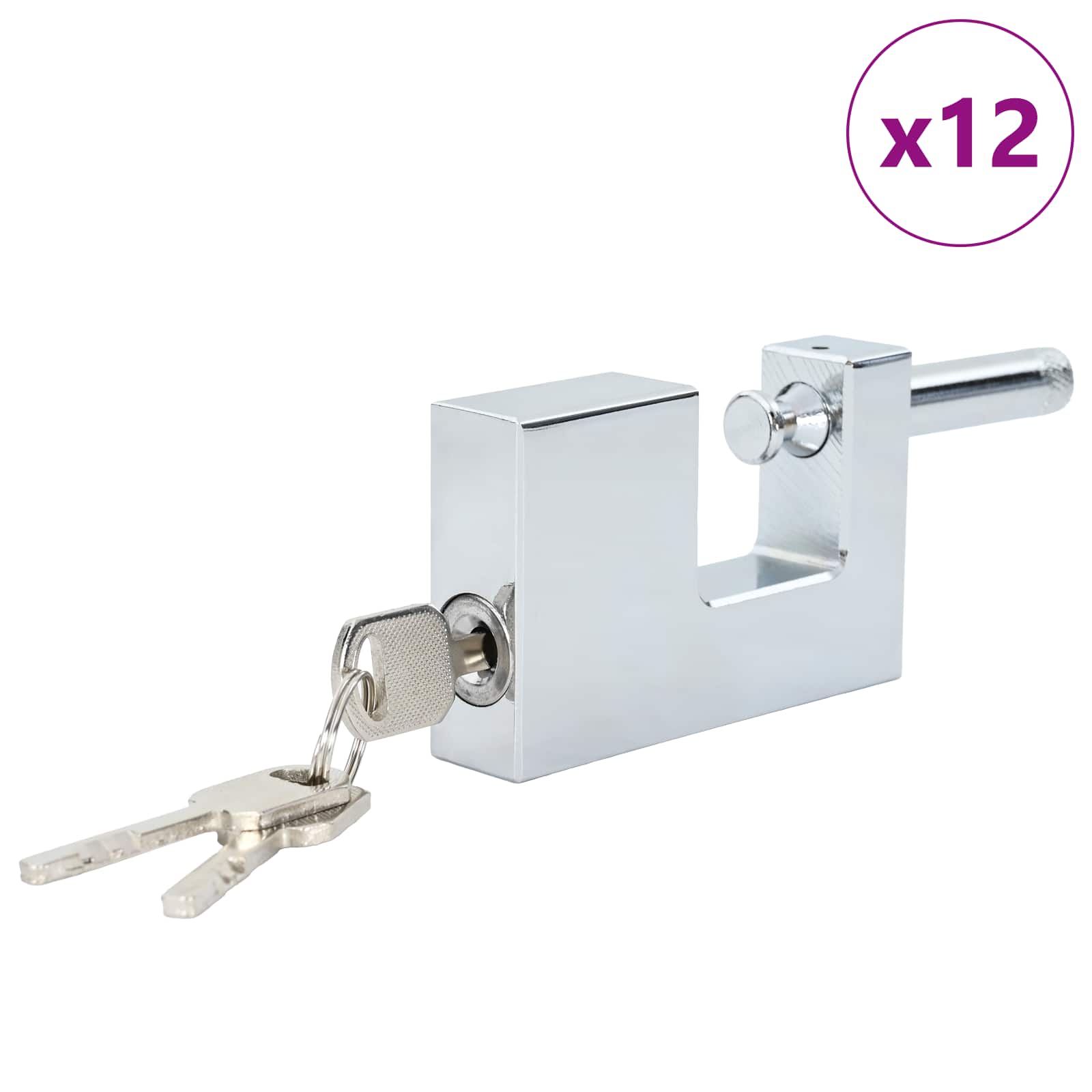 Vorhängeschloss 12 pcs Silber Stahl