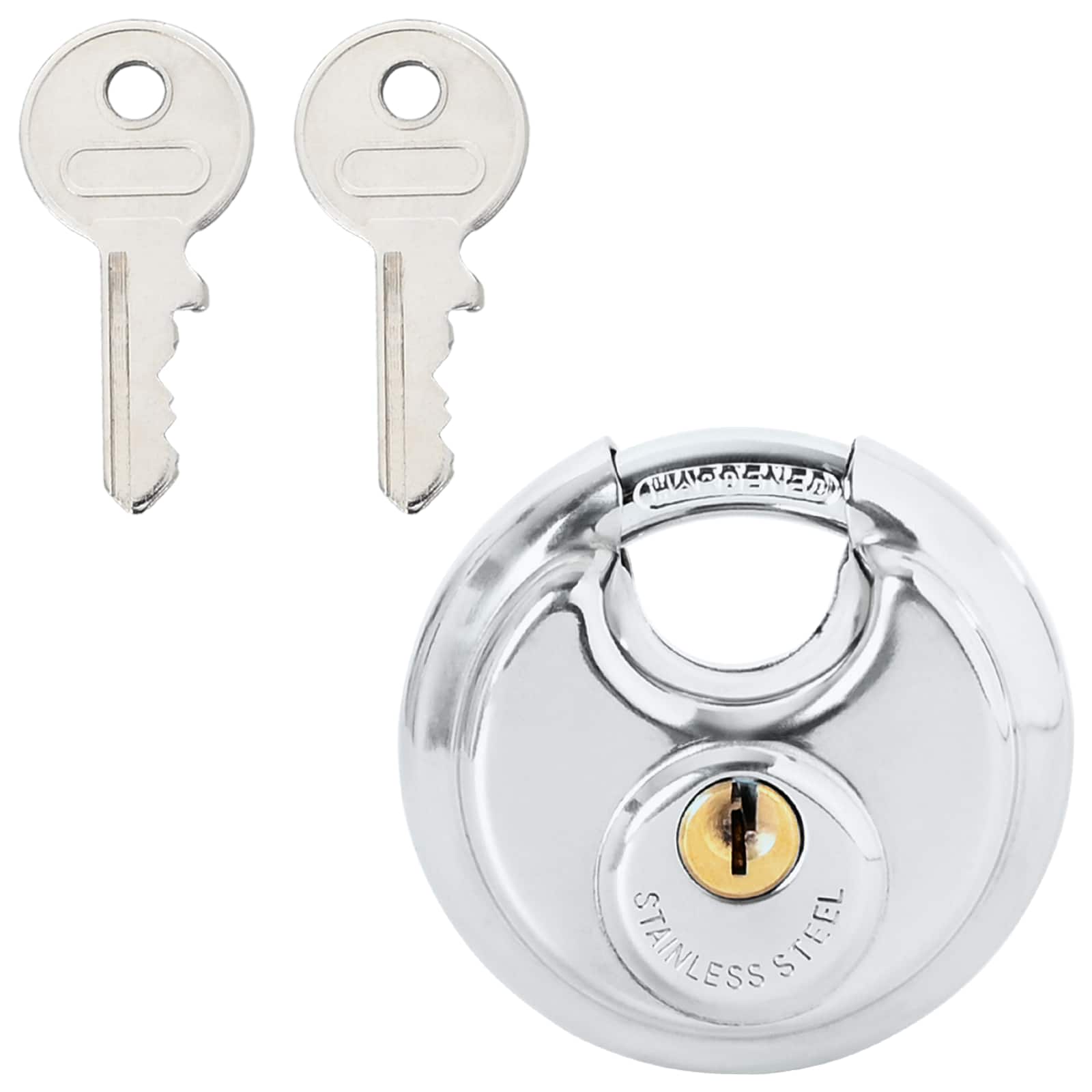 Diskusschlösser mit Schlüsseln 6 pcs Silber 7 x 2,4 x 7 cm
