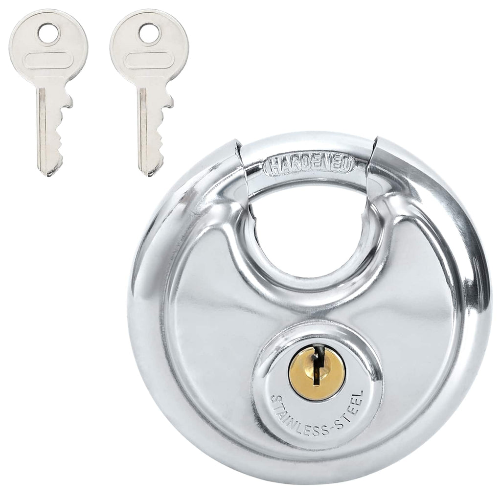 Diskusschlösser mit Schlüsseln 6 pcs Silber 8 x 2,8 x 8 cm