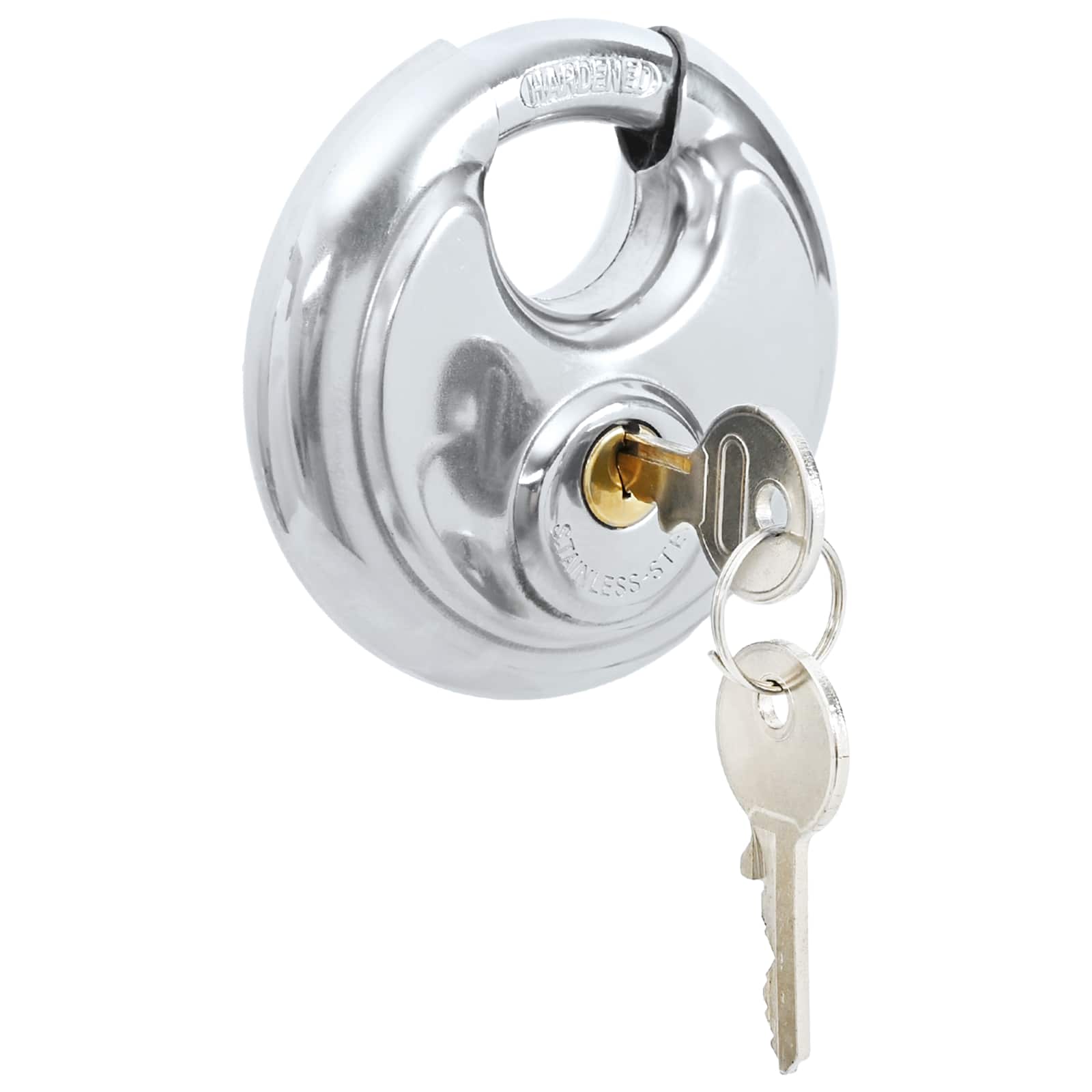 Diskusschlösser mit Schlüsseln 6 pcs Silber 9 x 2,8 x 9 cm