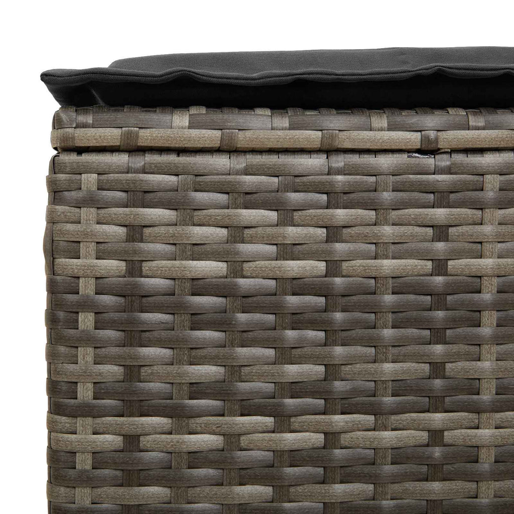 Garten-Fußhocker 2 Stück Grau und Dunkelgrau 38 x 38 x 45 cm