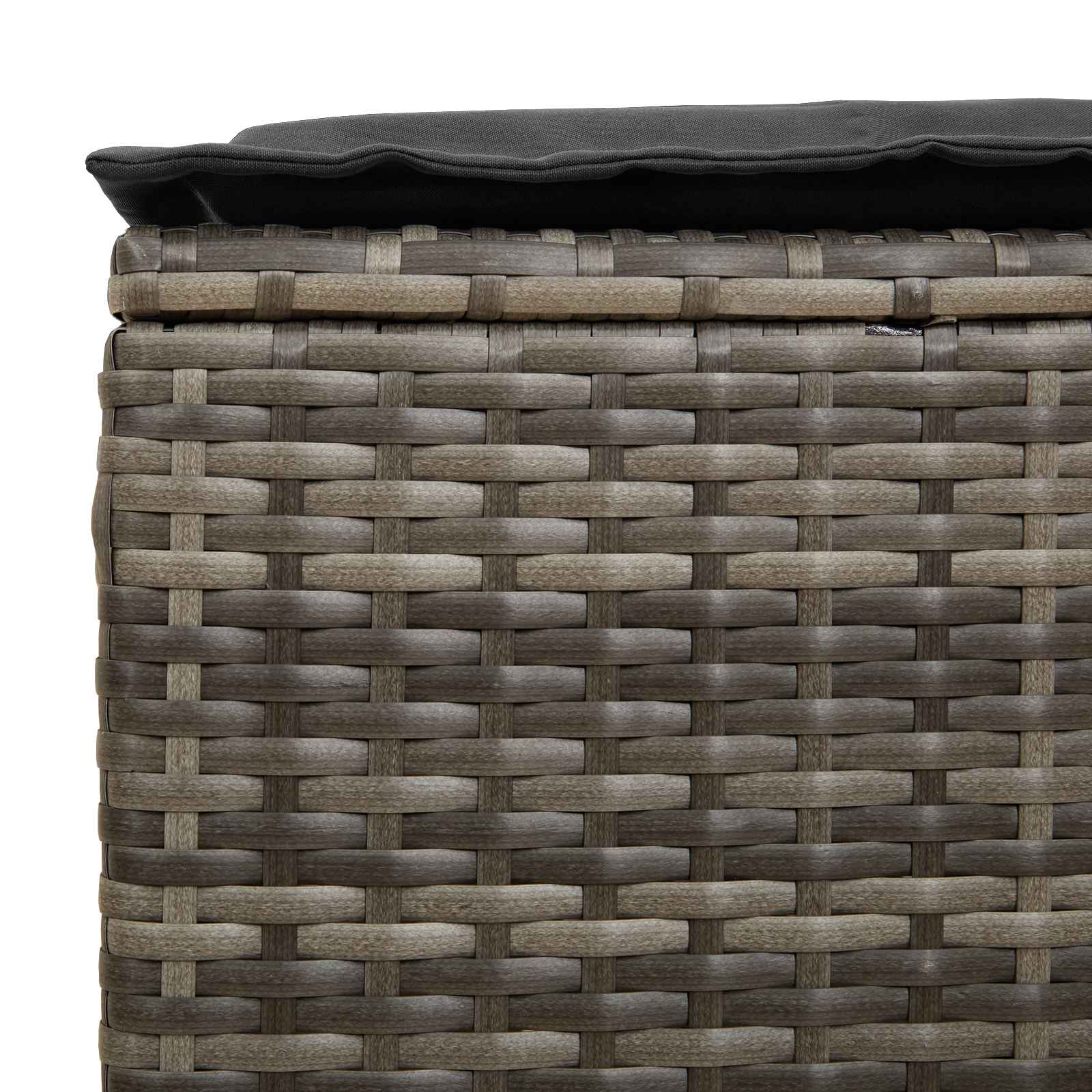Garten-Fußhocker 2 Stück Grau und Dunkelgrau 38 x 38 x 45 cm