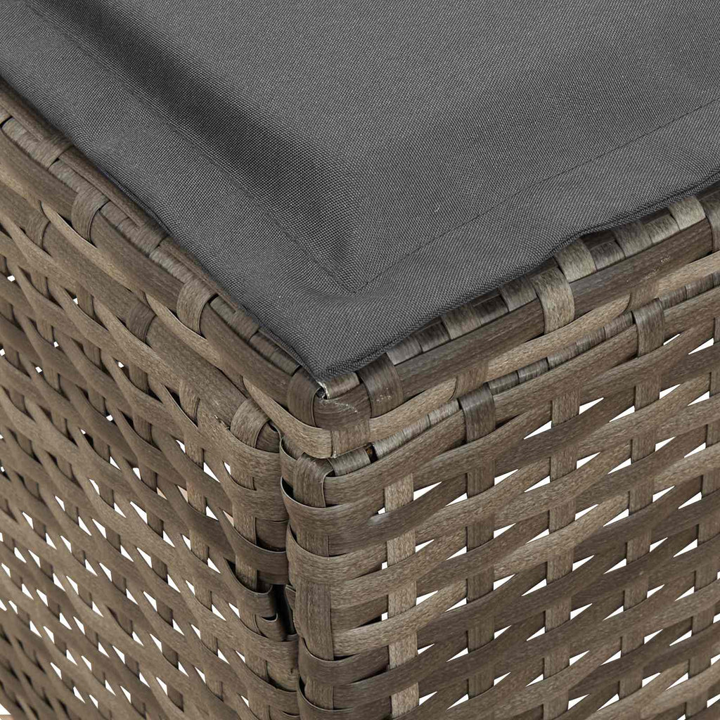Garten-Fußhocker 2 Stück Grau und Dunkelgrau 38 x 38 x 45 cm