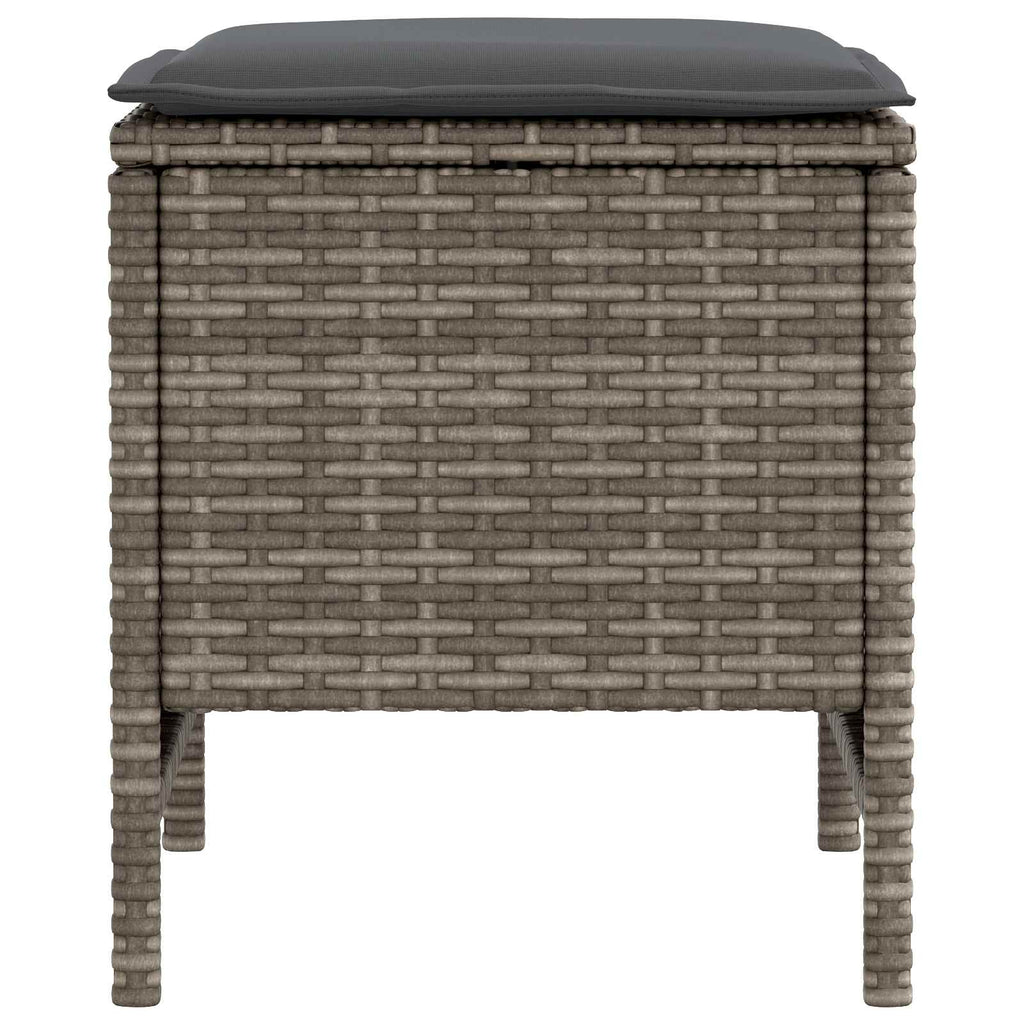 Garten-Fußhocker 2 Stück Grau und Dunkelgrau 38 x 38 x 45 cm