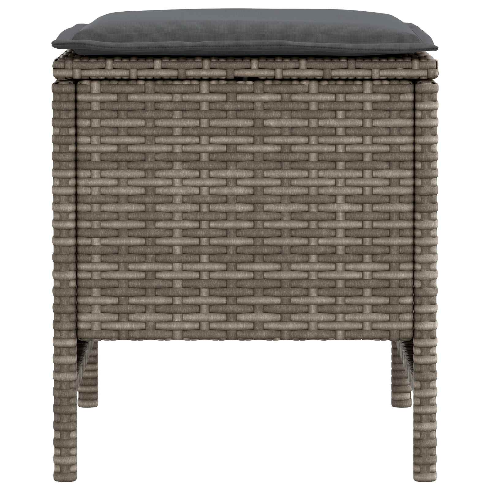 Garten-Fußhocker 2 Stück Grau und Dunkelgrau 38 x 38 x 45 cm