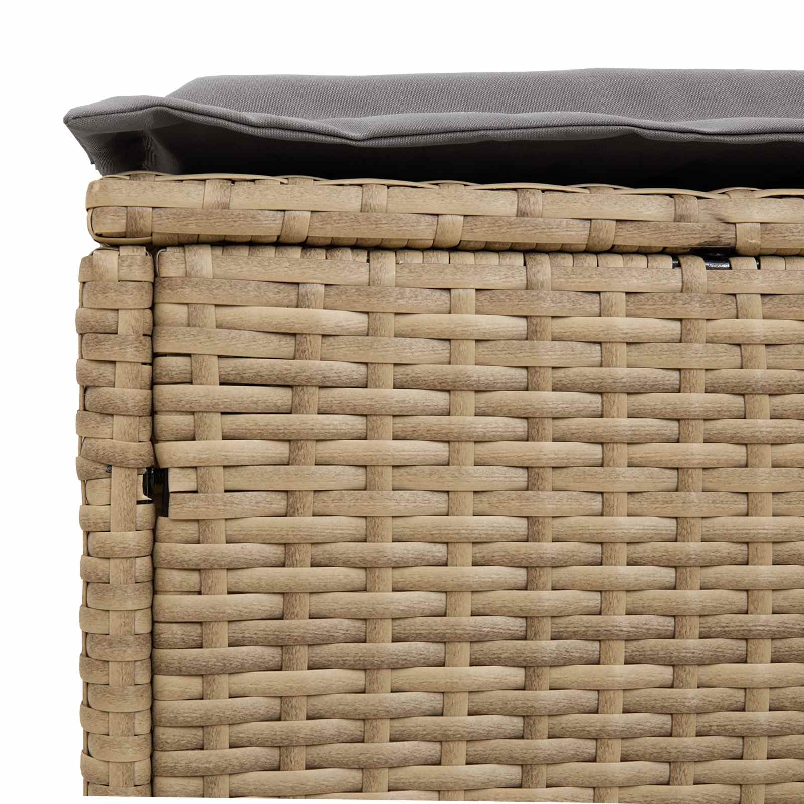 Garten-Fußhocker 2 Stück Beige und Hellgrau 38 x 38 x 45 cm