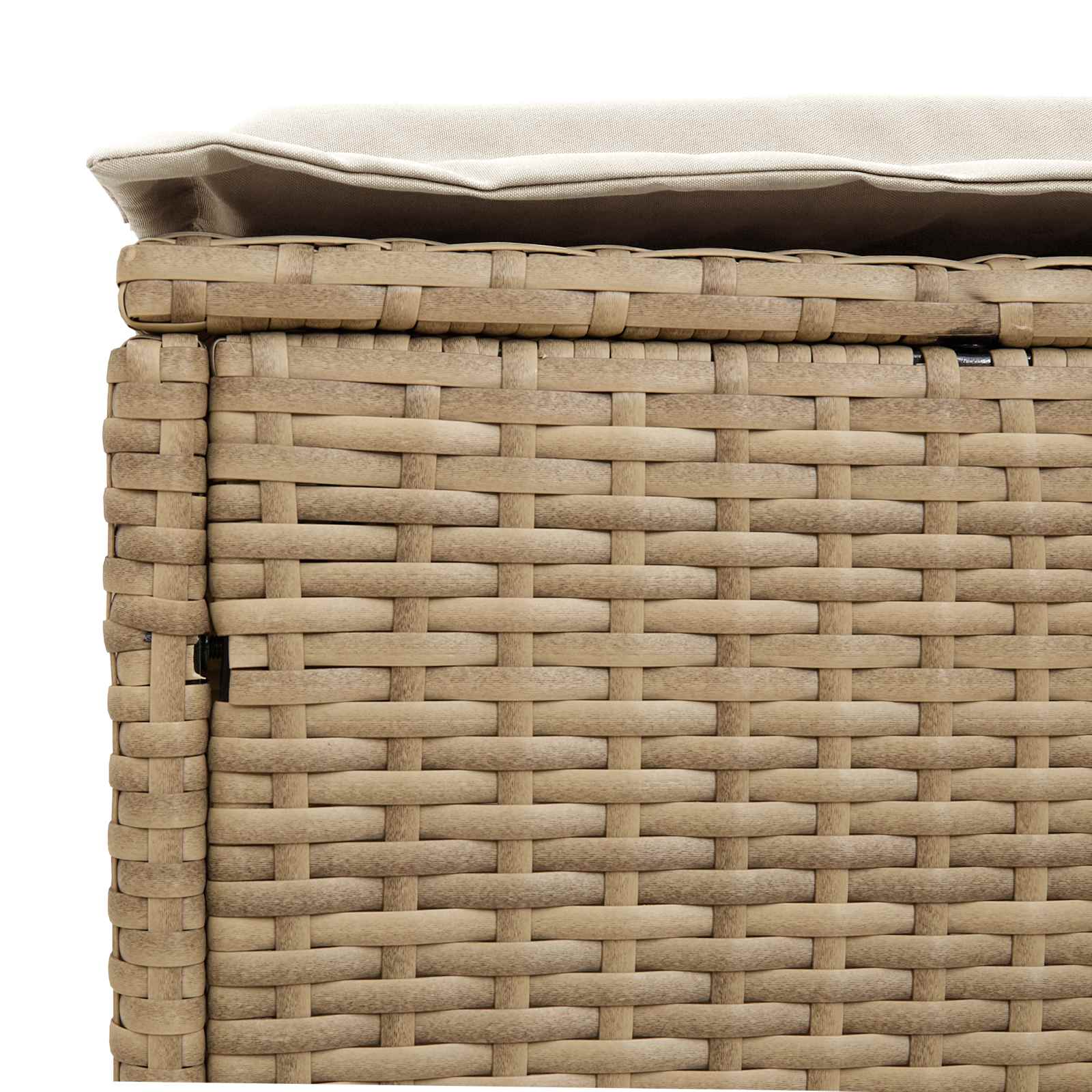 Garten-Fußhocker 2 Stück Beige und Creme 38 x 38 x 45 cm