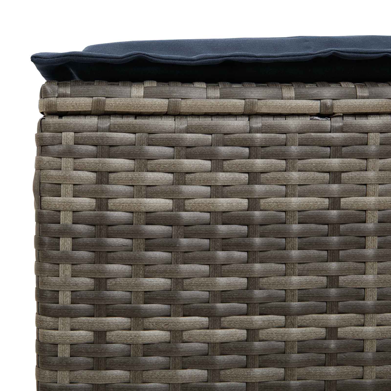 Garten-Fußhocker 2 Stück Grau und Marineblau 38 x 38 x 45 cm