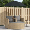 Garten-Sofa mit Kissen 8 pcs Beige und Hellgrau Poly-Rattan