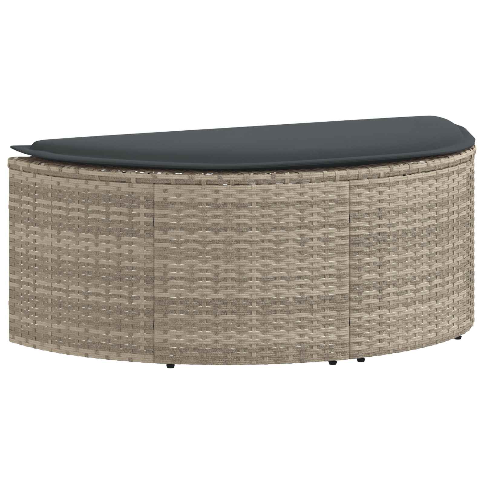 Garten-Sofa 8 pcs Hellgrau und Dunkelgrau Poly-Rattan