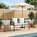 Bänke für Outdoor 2 -Seater 116 x 56 x 75 cm Poly-Rattan