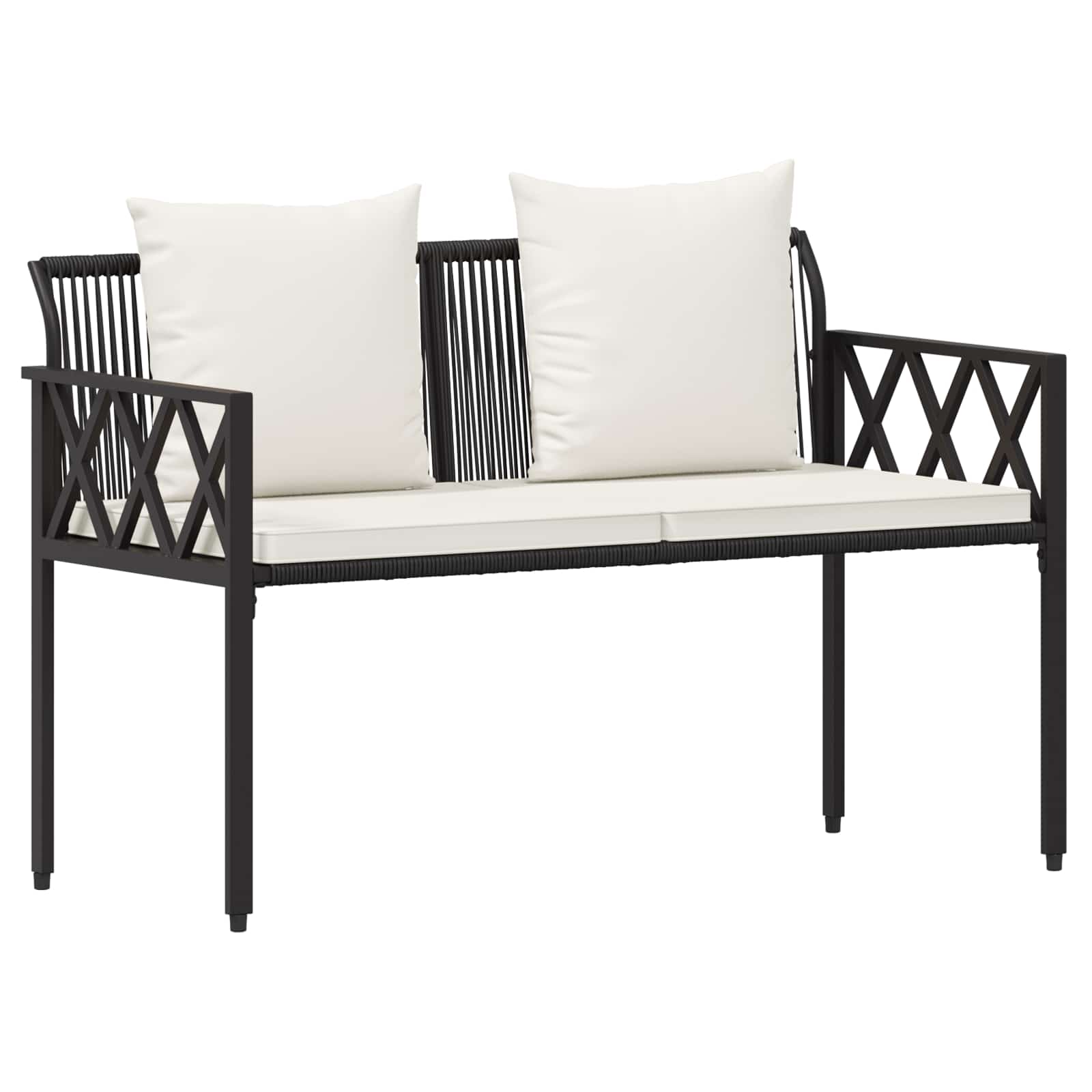 Bänke für Outdoor 2 -Seater 116 x 56 x 75 cm Poly-Rattan