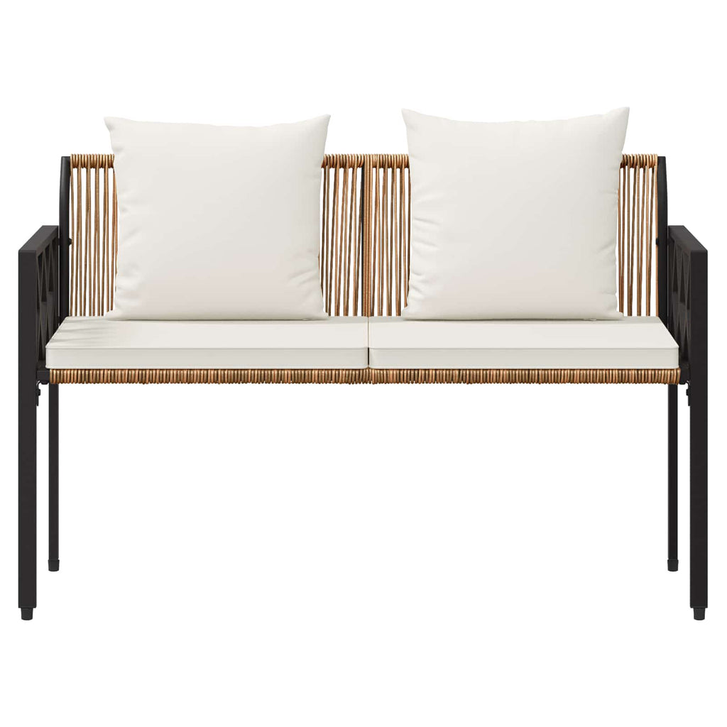 Bänke für Outdoor 2 -Seater 116 x 56 x 75 cm Poly-Rattan