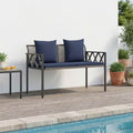 Bänke für Outdoor 2 -Seater 116 x 56 x 75 cm Poly-Rattan
