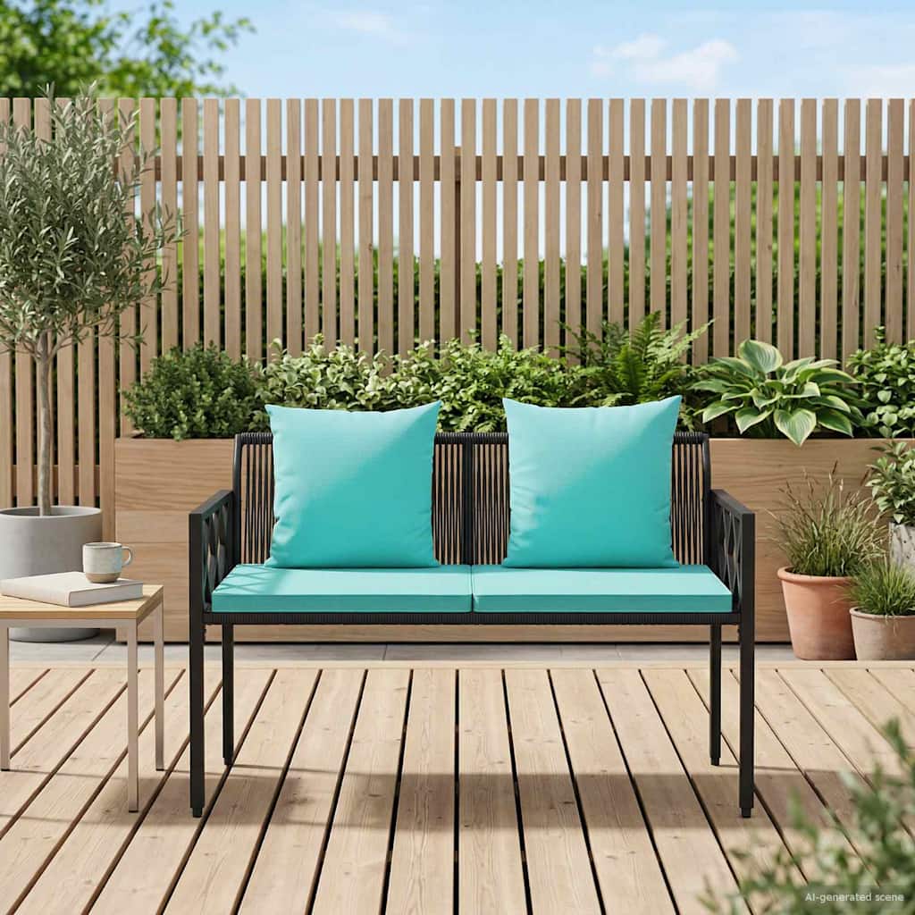 Bänke für Outdoor 2 -Seater 116 x 56 x 75 cm Poly-Rattan