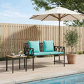 Bänke für Outdoor 2 -Seater 116 x 56 x 75 cm Poly-Rattan