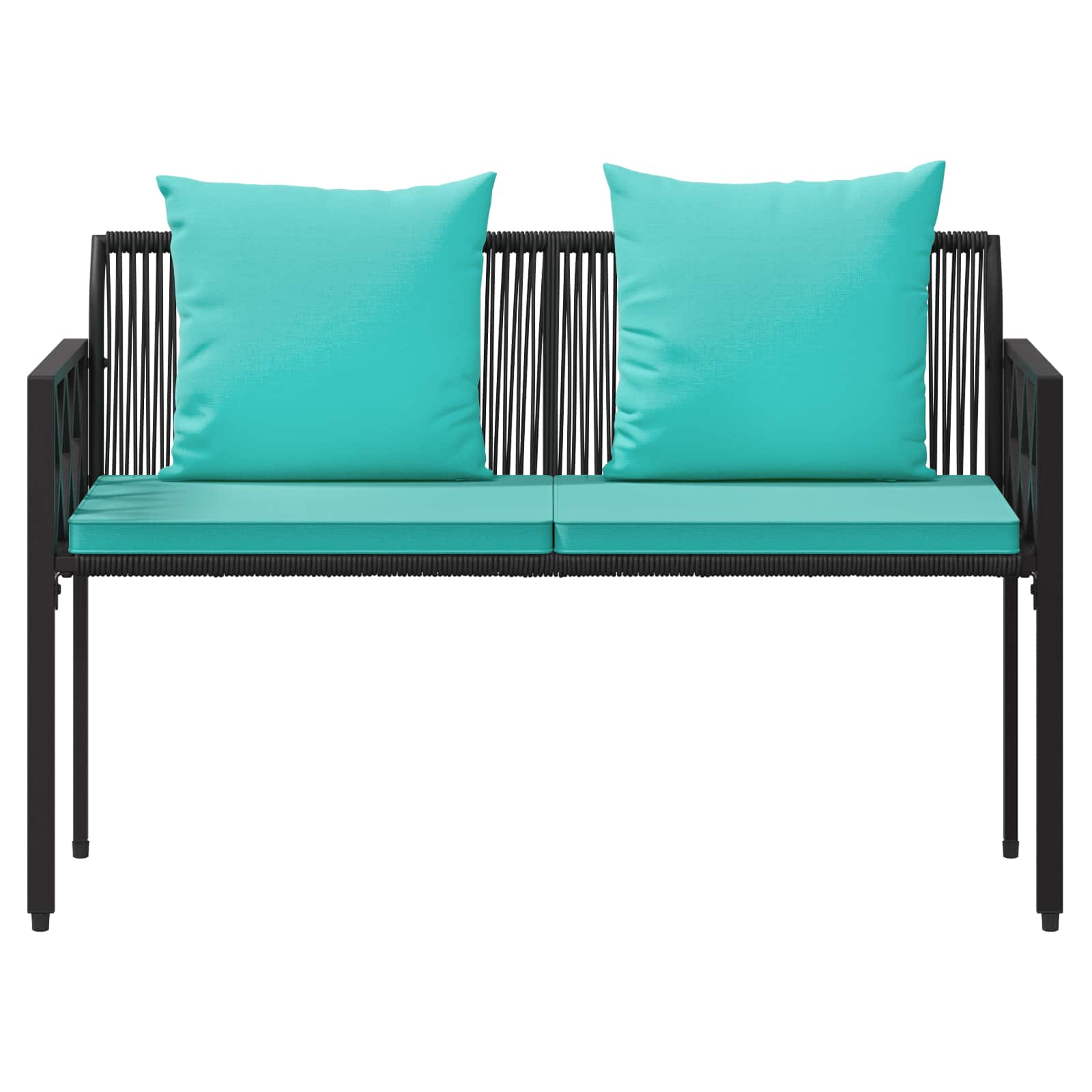 Bänke für Outdoor 2 -Seater 116 x 56 x 75 cm Poly-Rattan