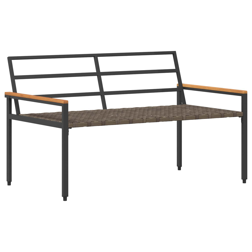 Bank Outdoor 2 -Seater 116 x 67,5 x 72 cm Poly-Rattan Cremeweiß
