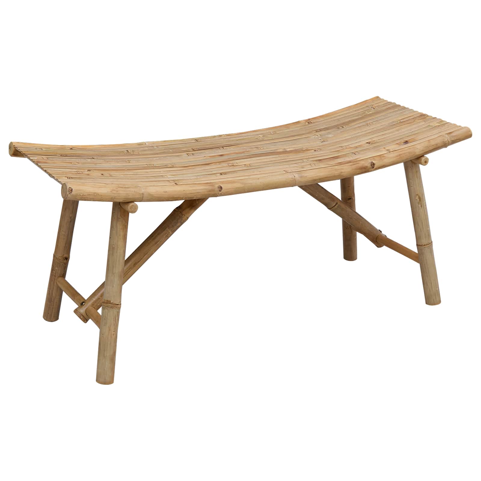 Gartenbank Natur 110 x 45 x 50 cm Bambus
