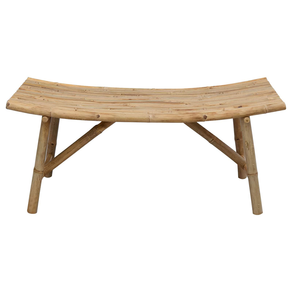 Gartenbank Natur 110 x 45 x 50 cm Bambus