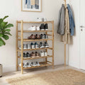 Schuhregal mit Regal mit Speicher Natur 68 x 28 x 96 cm Bambus