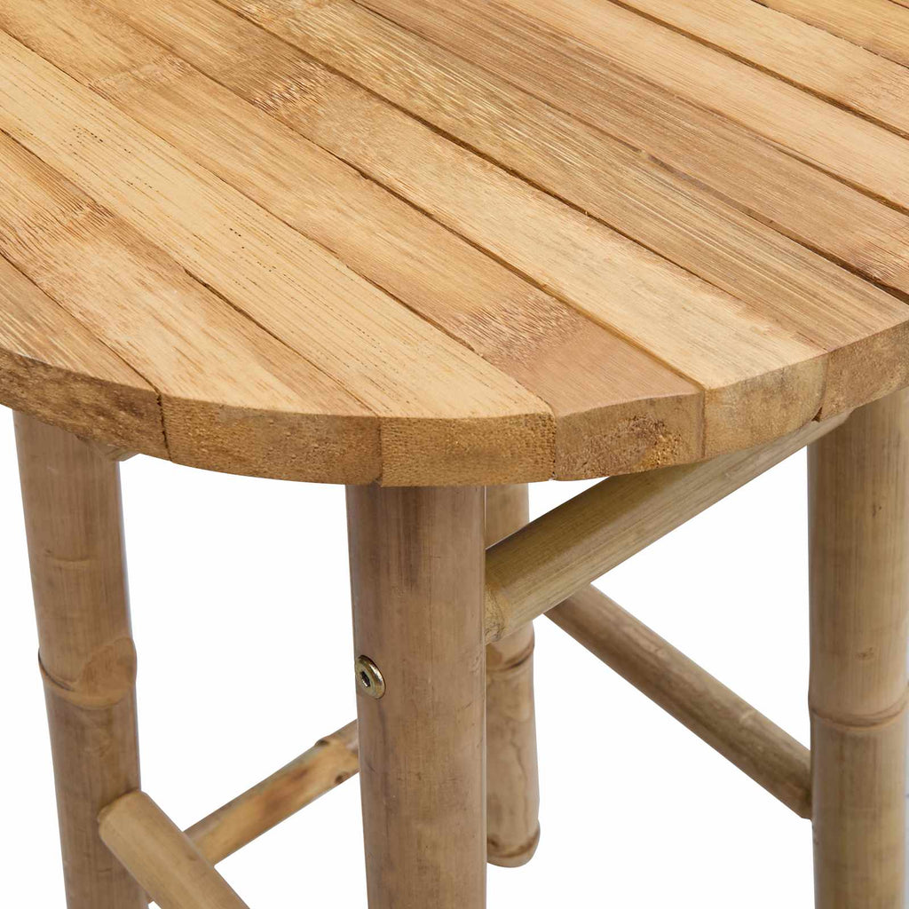 Gartenhocker Natur Ø 38 x 68 cm Bambus