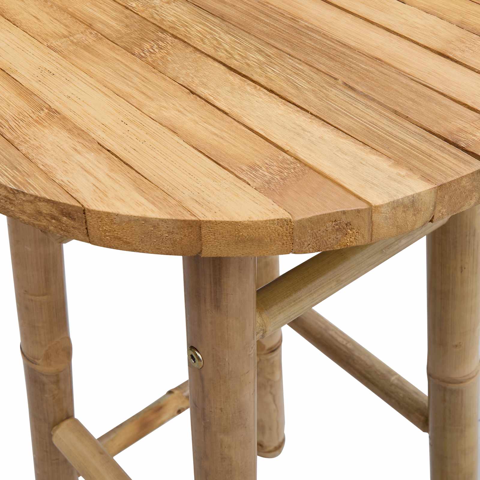 Gartenhocker Natur Ø 38 x 68 cm Bambus