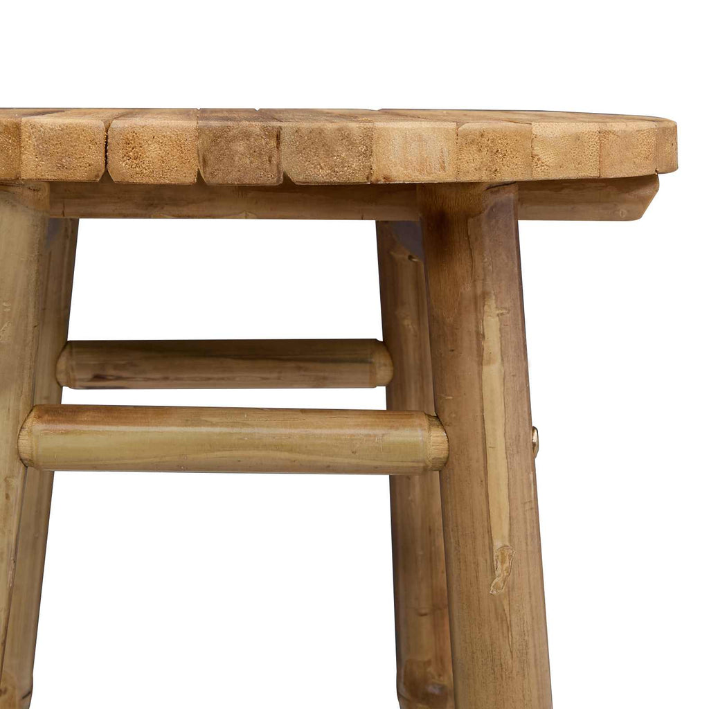 Gartenhocker Natur Ø 38 x 68 cm Bambus