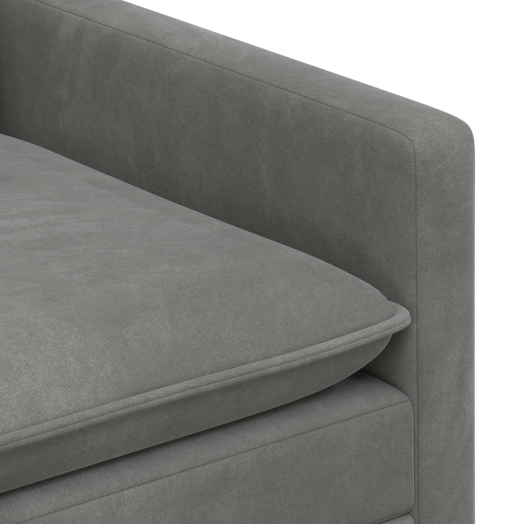 Sofa Set 2 pcs Dunkelgrau Samt