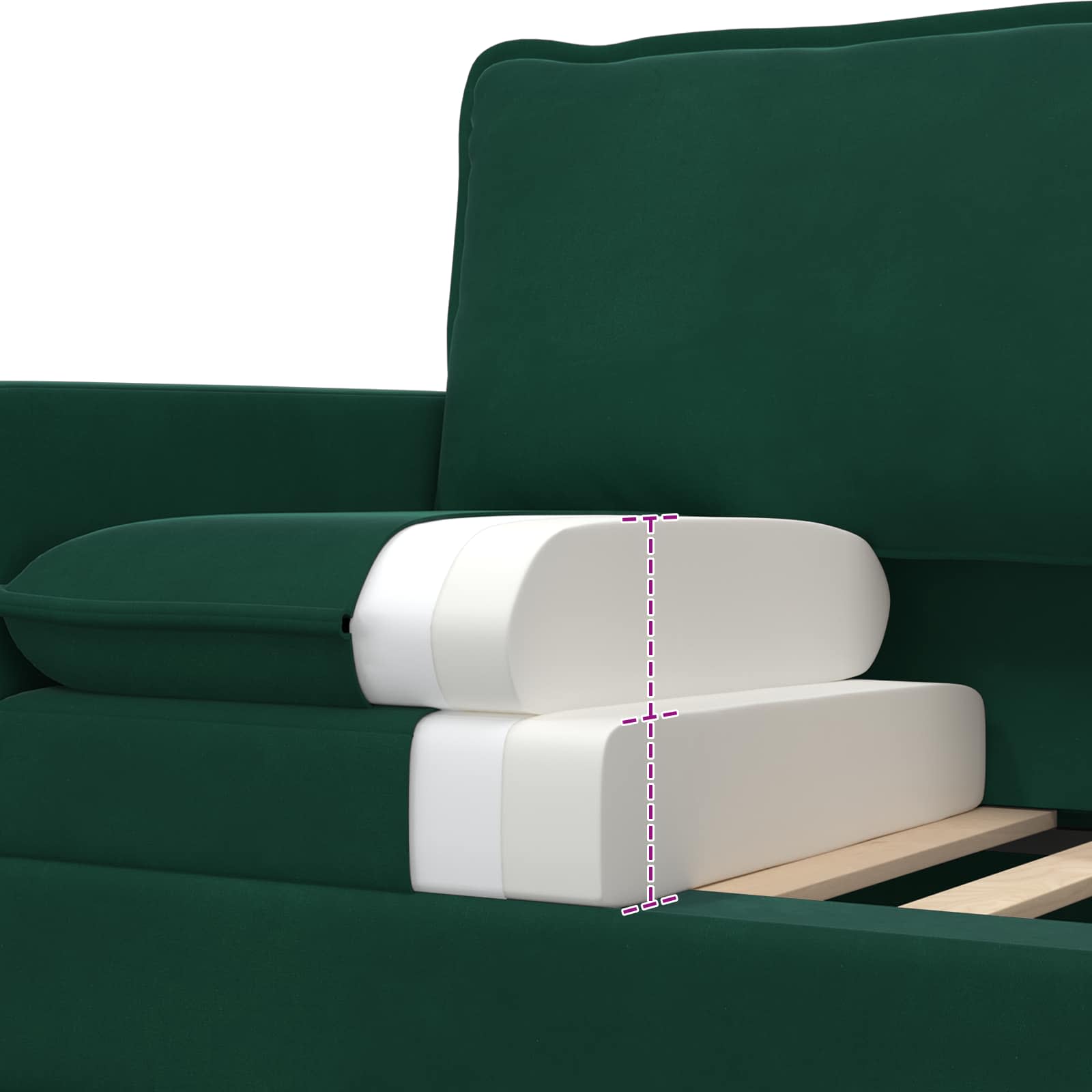 Sofa Set 2 pcs Dunkelgrün Samt