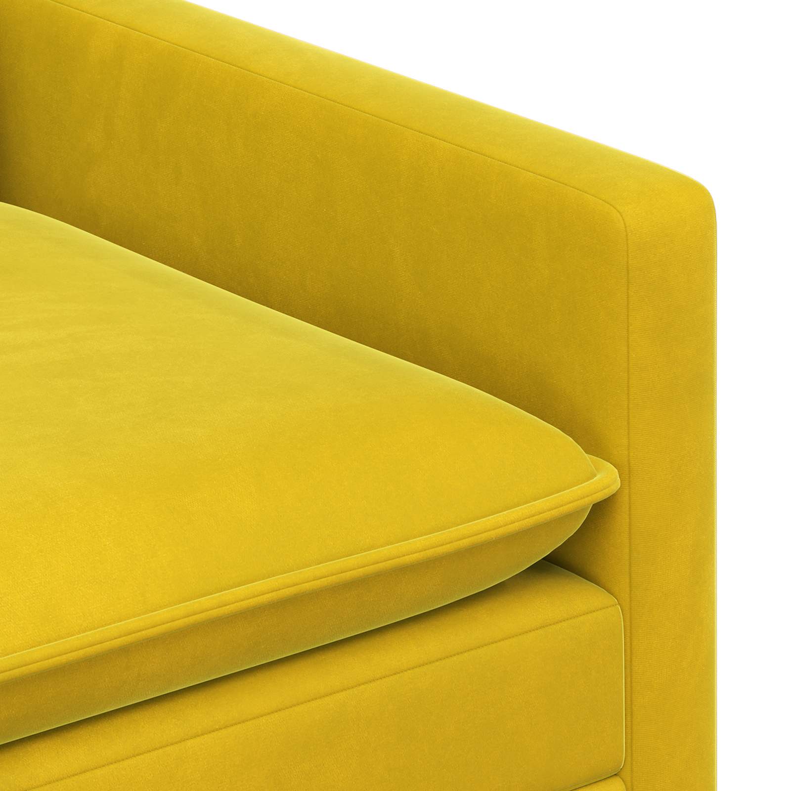 Sofa Set 2 pcs Gelb Samt