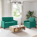 Sofa Set 2 pcs Türkis Samt